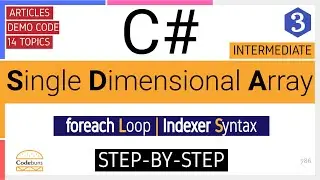 C# Single Dimensional Array | Array Indexer Syntax | Access Array Values With foreach Loop