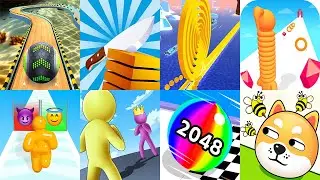 Going Balls, Slice it All, Spiral Roll, Long Neck Run,... Satisfying Mobile Games 03092024