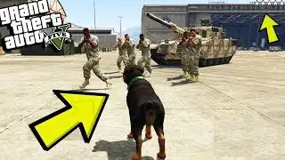 COSA SUCCEDE se CHOP entra a FORT ZANCUDO e ATTACC4 i MIL1TARI su GTA 5? ITA