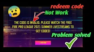 free fire pro league dream redeem code | free fire event me redemption code redeem nhi ho rha