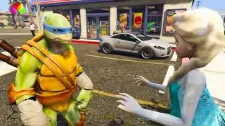 FROZEN Elsa & Olaf | Teenage Mutant Ninja Turtles story | Cartoon 2017