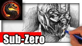 How to Draw Sub-Zero from Mortal Kombat with Pencil