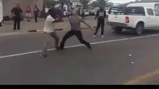 Драка, один против двоих