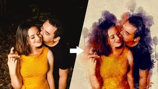 Watercolor Ink Painting Photoshop Action | 20-In-1 Magical Watercolor Actions Bundle | Artixty