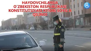 NAMUNALI HAYDOVCHILARGA KONSTITUTSIYA KITOBI SOVG'A QILINDI