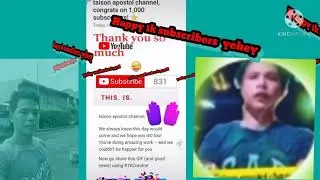 Happy 1k subscribers yehey