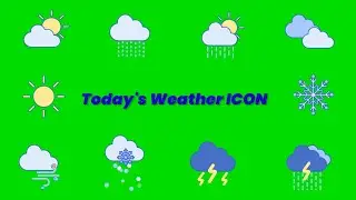 Animated weather icon's green screen | Everything Green Screen