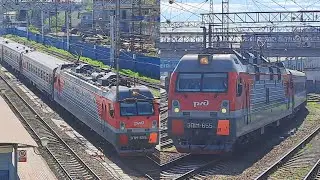 Прибытие и отправление ЭП1М-655 с фирменным поездом №145С «‎Ингушетия»‎ Назрань - Москва