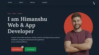 Responsive portfolio website using Tailwind css and react js with darkmode