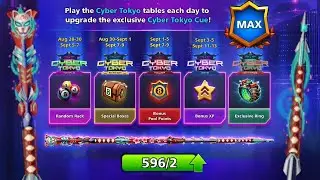 8 Ball Pool Cyber Tokyo 🤯 New Cue And New table Pool Pass Level Max
