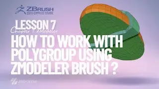 How to Work With Polygroup Using ZModeler Brush? | Lesson 7 | Chapter 7 | Zbrush 2021.5 Full Course