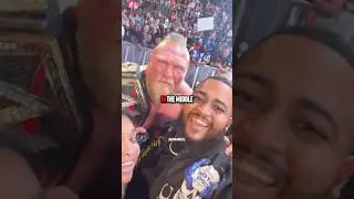 Brock lesnar dares a fan to attack him😂 #brocklesnar #wwe #sethrollins #sports