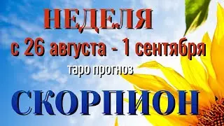 СКОРПИОН 🌷🌷🌷 НЕДЕЛЯ с 26 АВГУСТА  - 1 СЕНТЯБРЯ 2024 года Таро Прогноз ГОРОСКОП Angel Tarot