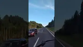 На камазе самосвале гружёный по трассе. Два подъёма.