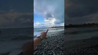 Штормом смыло пляж. Джанхот 28.07.23 
