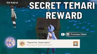 Playing Temari with Kid Kujirai gives a secret reward (Chest and Achievement) | Genshin Impact Guide