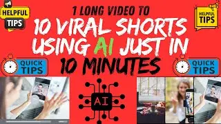 1 Long Video URL To 10 Viral Shorts Using AI - Convert YouTube Long Video To YouTube Shorts Using AI
