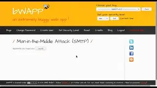 bWAPP Man in the Middle Attack SMTP