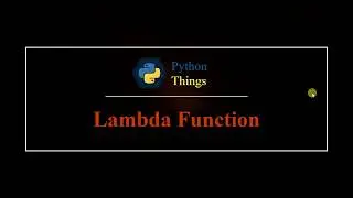 Lambda function in python