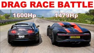 FH5 Dragrace - 1600Hp Toyota Supra Rz Vs Bugatti Chiron