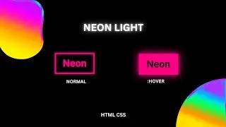 Neon Button Hover Animation Effect HTML CSS only