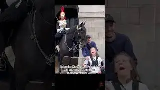 A guard horse 💂‍♂️ saw a man in London pushing his handicap sister and attempted to make her laugh.