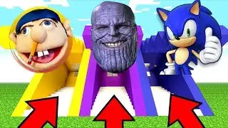 DO NOT CHOOSE THE WRONG SECRET BASE! (JEFFY SML, THANOS, SONIC) Minecraft [4]