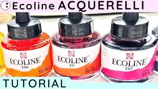Ecoline COME USARLI Colorare Figurino  RECENSIONE Acquerelllo  Disegno e Fashion Design| Patoo74|