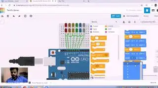 LED chaser Project using Arduino in Tinkercad | how to make led chaser in tinkercad