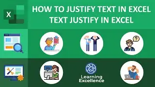How To Justify Text In Excel || Text Justify In Excel