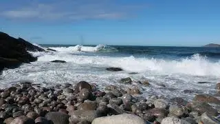 Бурное Баренцево море - пляж "Драконьи яйца" - Териберка.