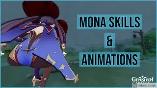 Mona's Skills & Animations | Genshin Impact
