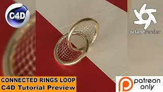CONNECTED RINGS LOOP (Cinema 4D Patreon Tutorial Preview)