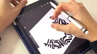 Ring CALLIGRAPH on iPad [Sketch to the client]