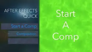 After Effects Starting a Composition