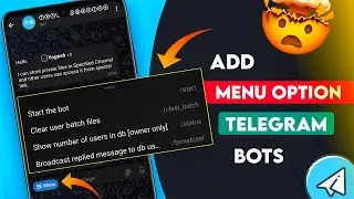 How to Create Menu Button in Telegram Bots tamil/TechMagazine