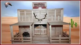 Where did the hamster? House the hamster in the style of the Wild West. Western hamster
