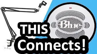 How To Connect A Blue Snowball Microphone to a Suspension Microphone Arm (Neewer Mic Stand Snowball)