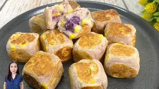 เผือกทิพย์ ไส้มันม่วง | แม่บ้านอาหารสุขภาพ