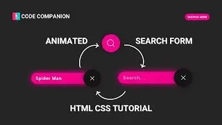 Animated Search Form HTML CSS Tutorial: How To Create An Awesome Search Bar In CSS