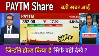Paytm share news today | Paytm share latest news | Paytm share news