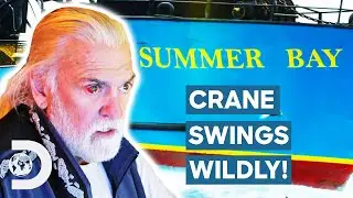 Uncontrollable Crane Swings Wildly Aboard The Summer Bay! | Deadliest Catch