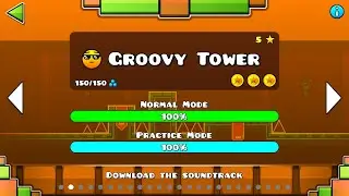 Groovy Tower All Coins - Geometry Dash Deeper Space