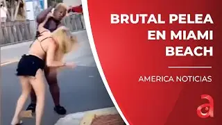 🚨Brutal pelea entre dos mujeres en Miami Beach deja a una de ellas apuñalada