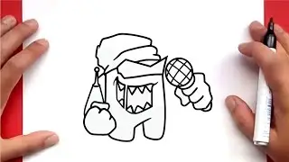 How to draw  AMONG US IMPOSTOR V5 FNF | Drawing in the Friday Night Funkin style | Dibujos FnF