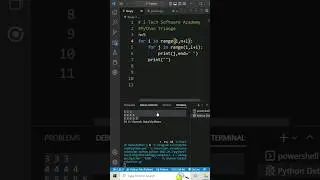 Triangle Program using Python #shortsfeed  #shorts #shortvideo #viralshorts #tutorial
