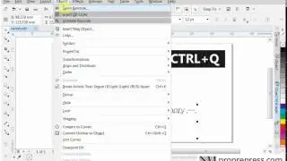Как перевести шрифты в кривые: CorelDRAW