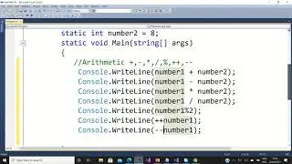 C# Operators (arithmetic)