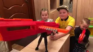 Nerf-СТРЕЛЬБА! СТРЕЛЯЕМ ПО МИШЕНЯМ ИЗ НЕРФ Thunderhawk! Nerf Show