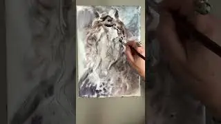 Рисунок лошади| Акварель # акварель #лошадь # картинавналичии